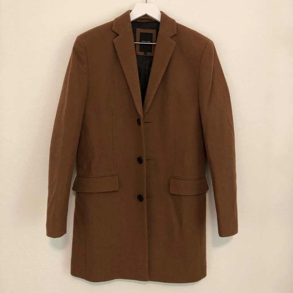 New Look Overcoat in camel